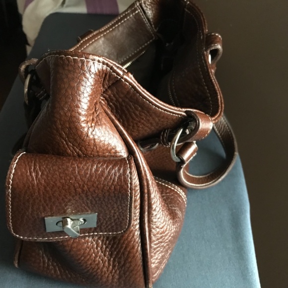 2/$30! Brown Leather tote - Picture 5 of 8
